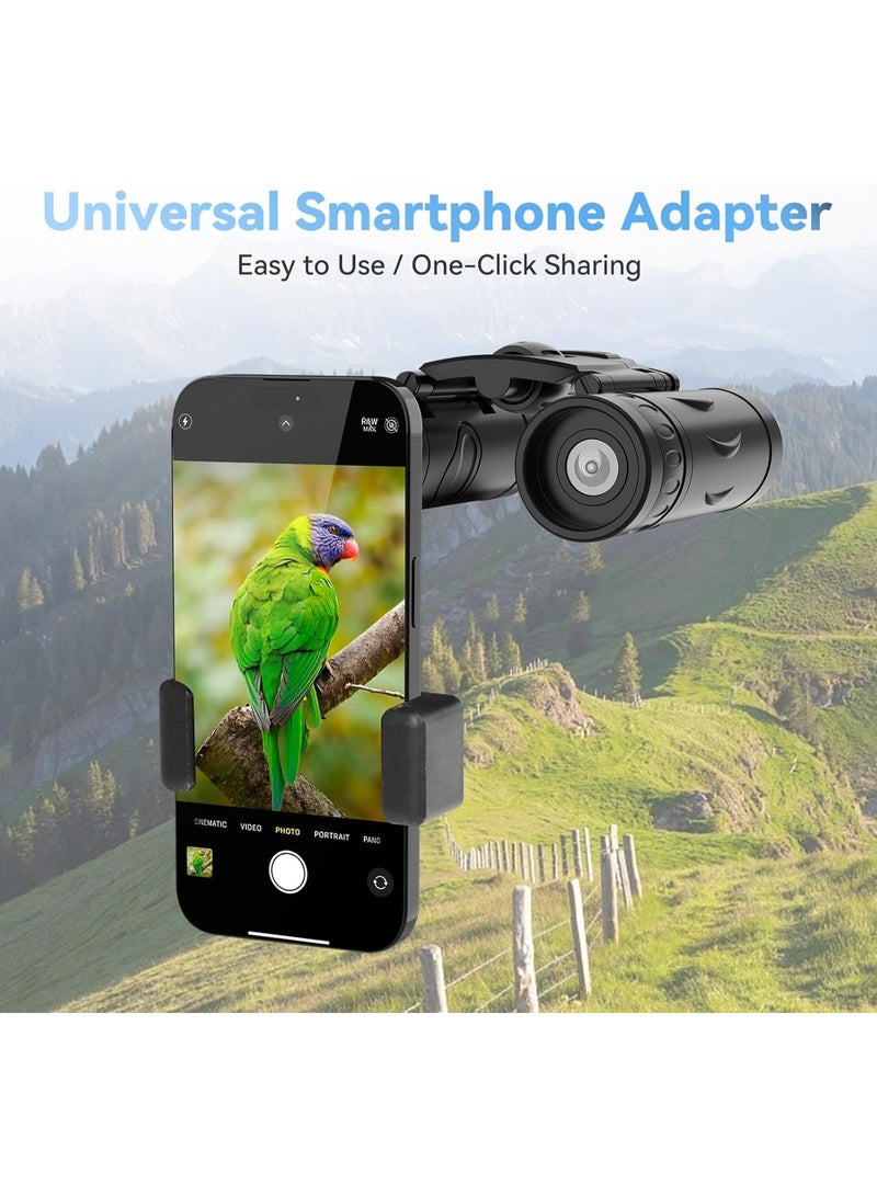 300x25 Binoculars for Adults and Kids, High Powered Mini Pocket Binoculars with Phone Adapter, Waterproof Compact Binoculars for Bird Watching, Hunting, Concert, Theater, Opera, Traveling, Sightseeing - Image 4